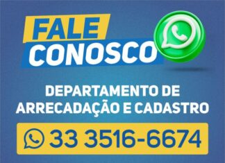 SERVIÇOS DO DEPARTAMENTO DE ARRECADAÇÃO AGORA PODEM SER SOLICITADOS PELO WHATSAPP